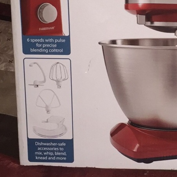 Farberware Kitchen Farberware 6 Speed 47quart Prof Stand Mixer Red